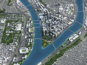 Pittsburgh - 3D City Model 3Dモデル