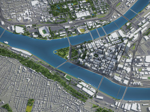Pittsburgh - 3D City Model 3Dモデル