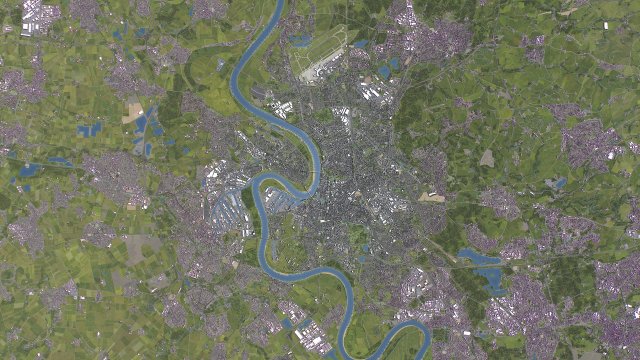 Dusseldorf - 3D City Model 3D-Modell .c4d .max .obj .3ds .fbx .stl .blend 