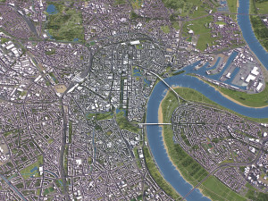 Dusseldorf - 3D City Model 3D-Modell