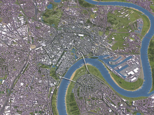 Dusseldorf - 3D City Model 3D-Modell