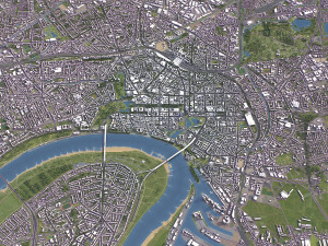 Dusseldorf - 3D City Model 3D-Modell