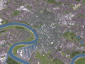 Dusseldorf - 3D City Model 3D-Modell