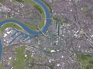 Dusseldorf - 3D City Model 3D-Modell