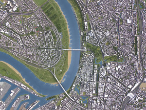 Dusseldorf - 3D City Model 3D-Modell