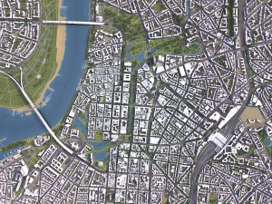 Dusseldorf - 3D City Model 3D-Modell