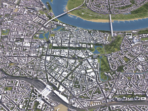 Dusseldorf - 3D City Model 3D-Modell