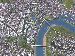 Dusseldorf - 3D City Model 3D-Modell