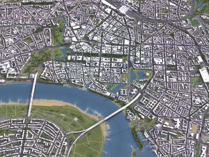 Dusseldorf - 3D City Model 3D-Modell
