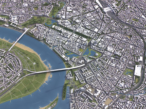 Dusseldorf - 3D City Model 3D-Modell