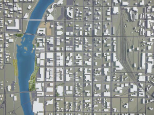 Columbus - 3D City Model 3D Model