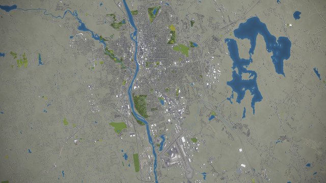 Manchester - 3D City Model Modèle 3D .c4d .max .obj .3ds .fbx .stl .blend 