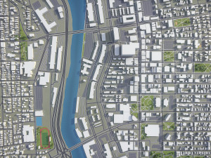 Manchester - 3D City Model Modèle 3D