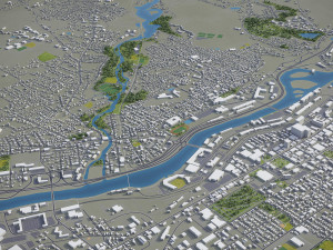 Manchester - 3D City Model Modèle 3D