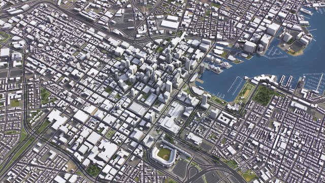 Baltimore - 3D City Model 3D Model in Cityscapes 3DExport