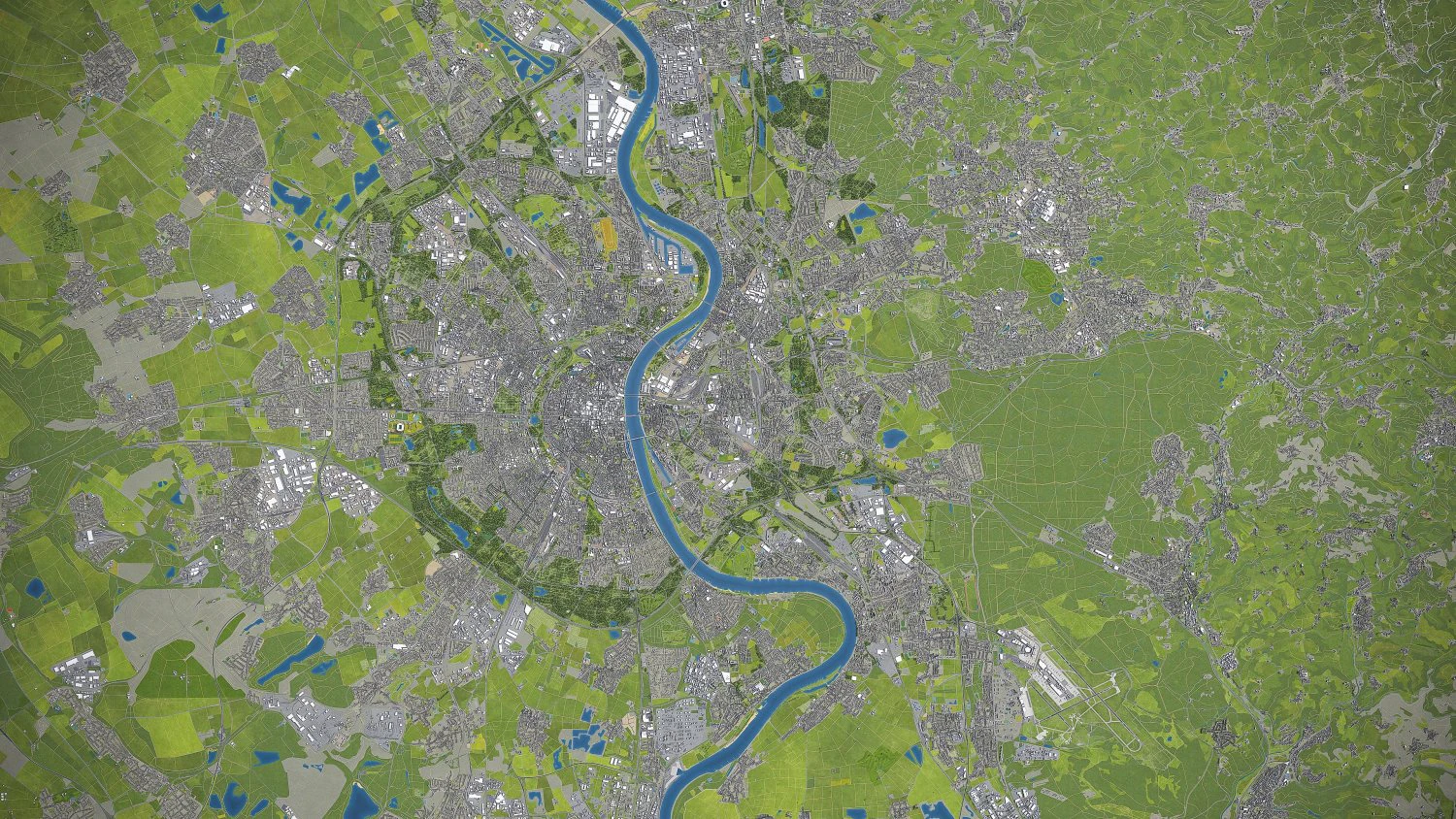 Cologne - 3D City Model 3D Model .c4d .max .obj .3ds .fbx .stl .blend 