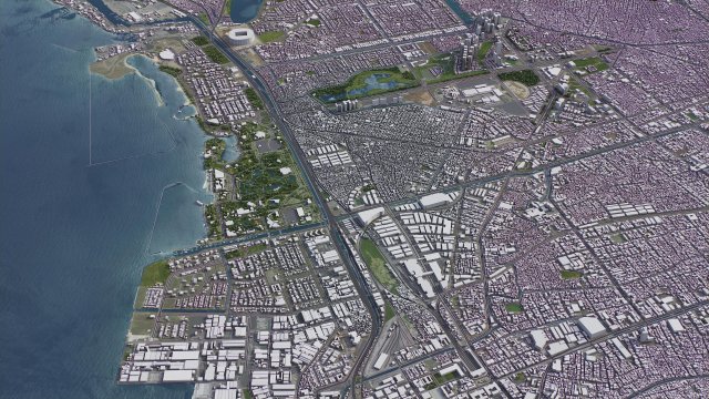 Jakarta - 3D City Model 3D Modell .c4d .max .obj .3ds .fbx .stl .blend