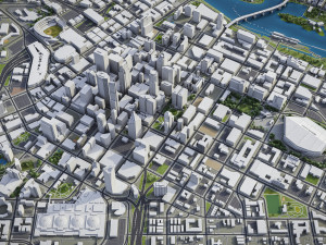 Minneapolis - 3D City Model 3D 모델