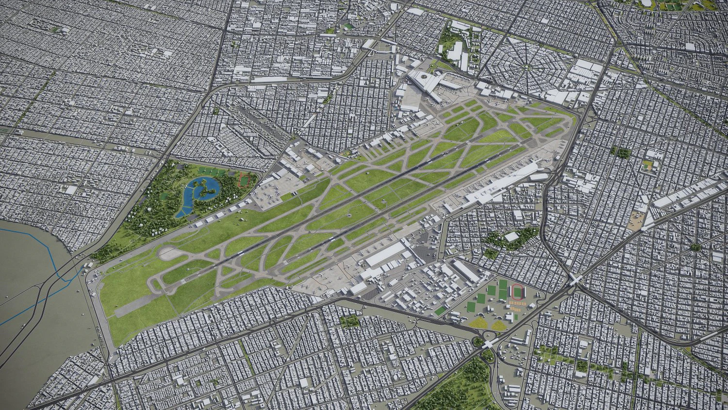 Mexico - 3D City Model 3D Model .c4d .max .obj .3ds .fbx .stl .blend 