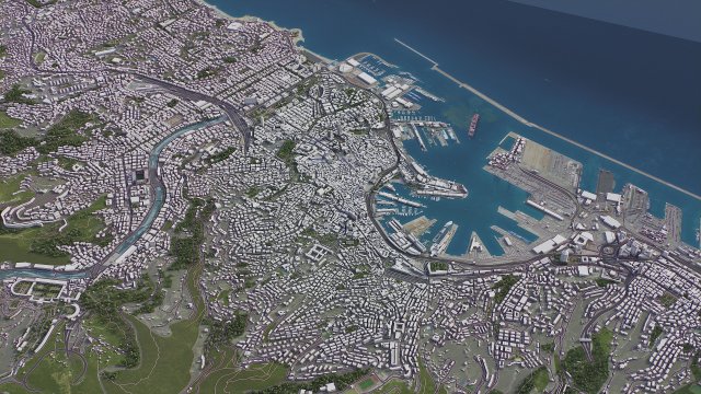 Genoa - 3D City Model Model 3D .c4d .max .obj .3ds .fbx .stl .blend 