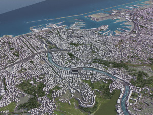Genoa - 3D City Model Model 3D