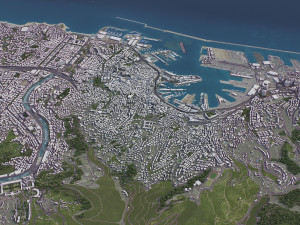 Genoa - 3D City Model Model 3D