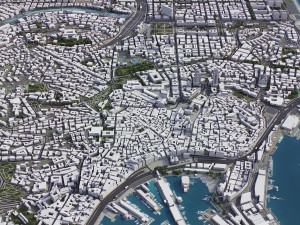 Genoa - 3D City Model Model 3D