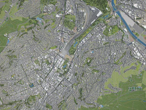 Stuttgart - 3D City Model 3D Model