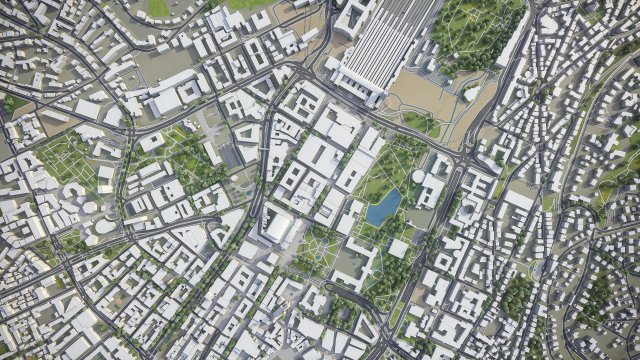 Stuttgart - 3D City Model 3D Model .c4d .max .obj .3ds .fbx .stl .blend 