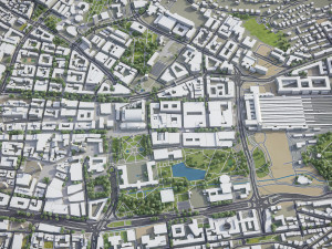 Stuttgart - 3D City Model 3D Model