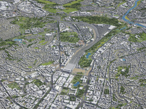 Stuttgart - 3D City Model 3D Model