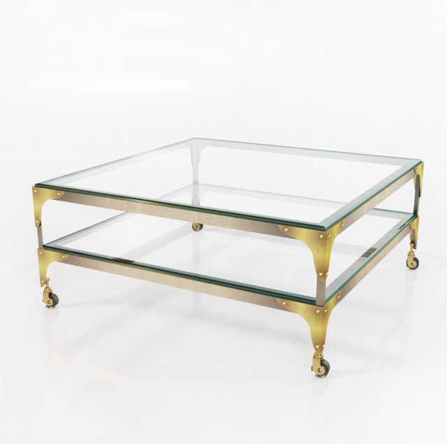 antique finish iron coffee table Modelo 3D .c4d .max .obj .3ds .fbx .stl .blend 