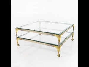 железный журнальный столик с антикварной отделкой 3D Модель