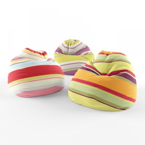 bean bags Model 3D .c4d .max .obj .3ds .fbx .stl .blend 