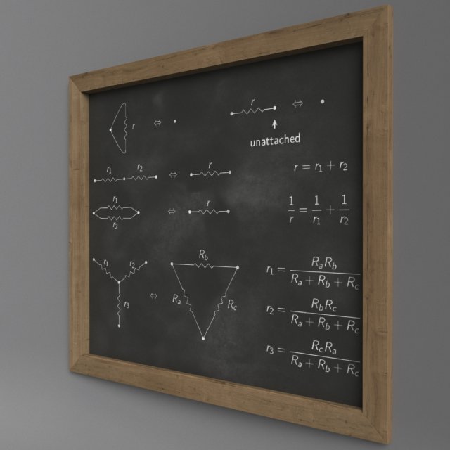 blackboard 3D 모델 .c4d .max .obj .3ds .fbx .stl .blend