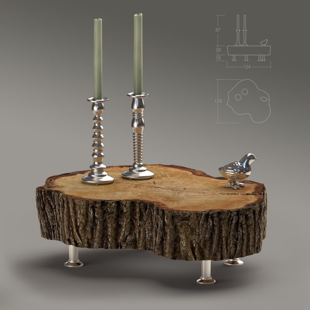 wood decoration 3D Модель .c4d .max .obj .3ds .fbx .stl .blend