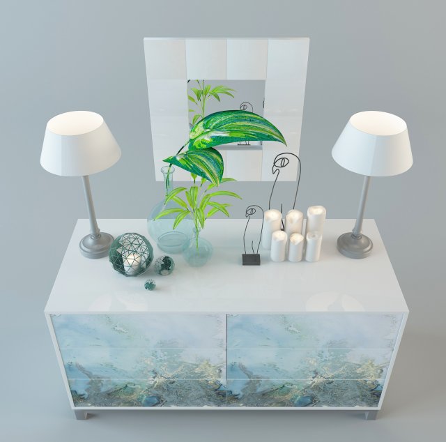 decorative set 3D Model .c4d .max .obj .3ds .fbx .stl .blend 