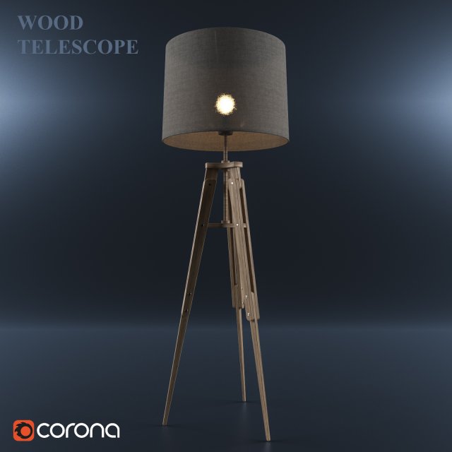 floor lamp - wood 3Dモデル .c4d .max .obj .3ds .fbx .stl .blend 