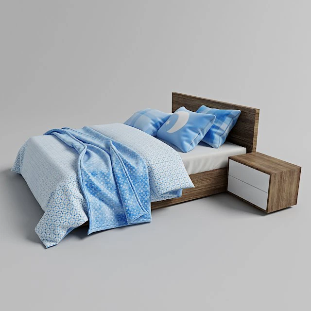 sky bedroom 3D Model .c4d .max .obj .3ds .fbx .stl .blend 
