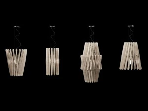 hanging lamps wooden 3D Model