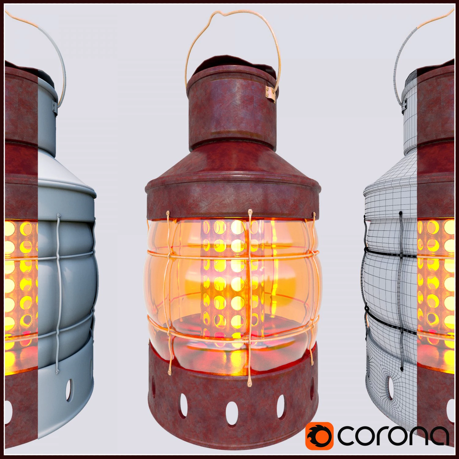 lantern 3D Model .c4d .max .obj .3ds .fbx .stl .blend 