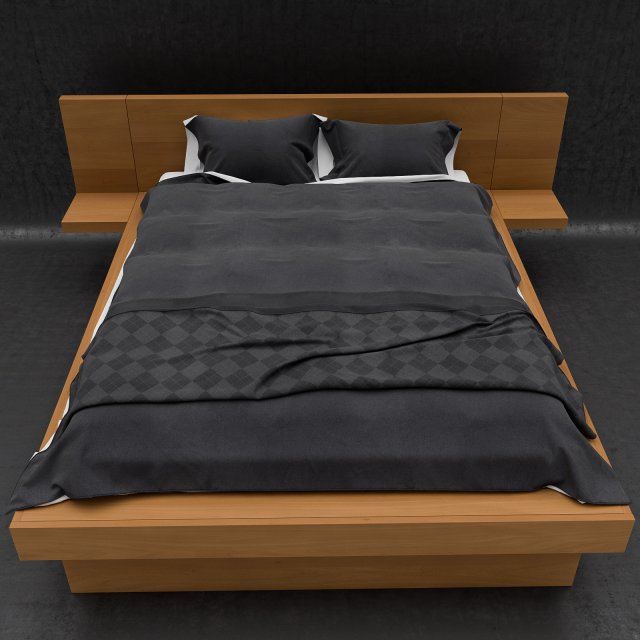 modern bed 3Dモデル .c4d .max .obj .3ds .fbx .stl .blend 
