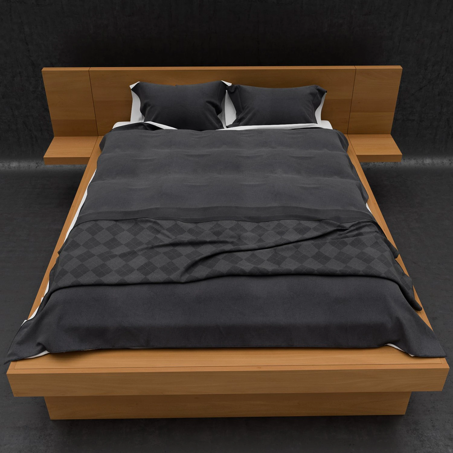 modern bed 3D Model .c4d .max .obj .3ds .fbx .stl .blend 