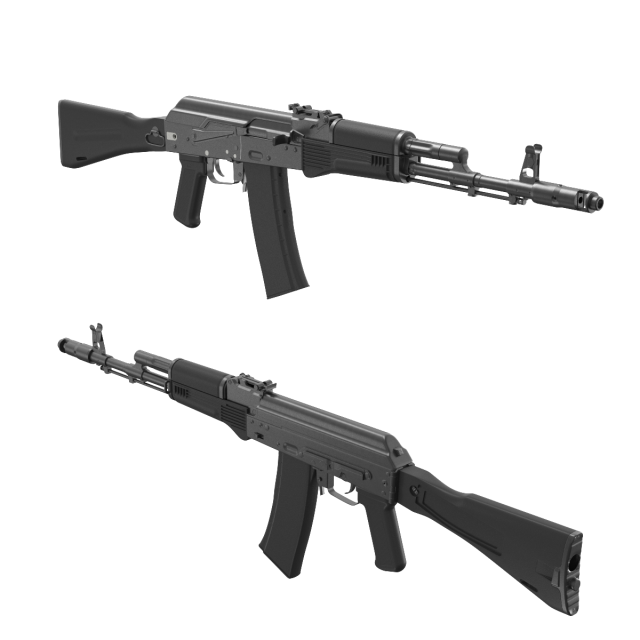 kalashnikov 3D Model .c4d .max .obj .3ds .fbx .stl .blend 