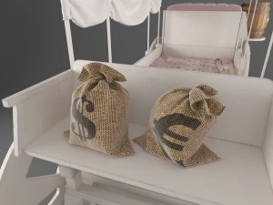wild west children bed 3D Model
