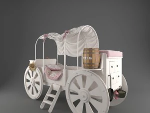 wild west children bed 3D Model