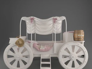 wild west children bed 3D Model