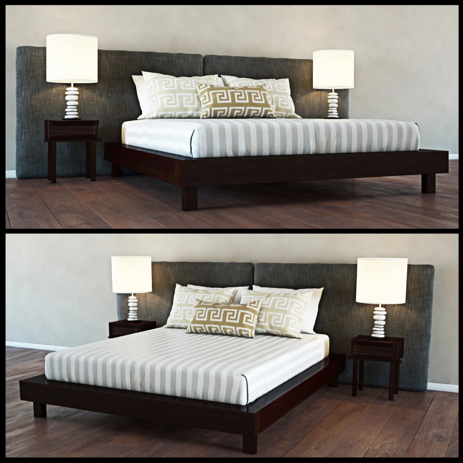 bed 3D Model .c4d .max .obj .3ds .fbx .stl .blend