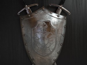 sword shield 3D-Modell