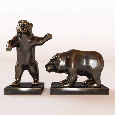 2 bears figure 3D Model .c4d .max .obj .3ds .fbx .stl .blend 